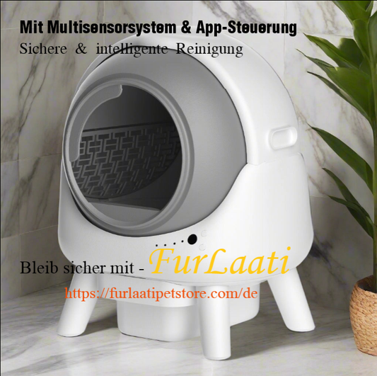 Intelligente Roll-Katzentoilette mit Spritzschutz Von FurLaati