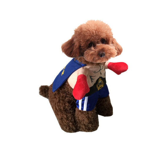 Detailansicht: Blue / M des Produkts Witziges Boxer-Kostüm für Hunde und Katzen. Von FurLaati