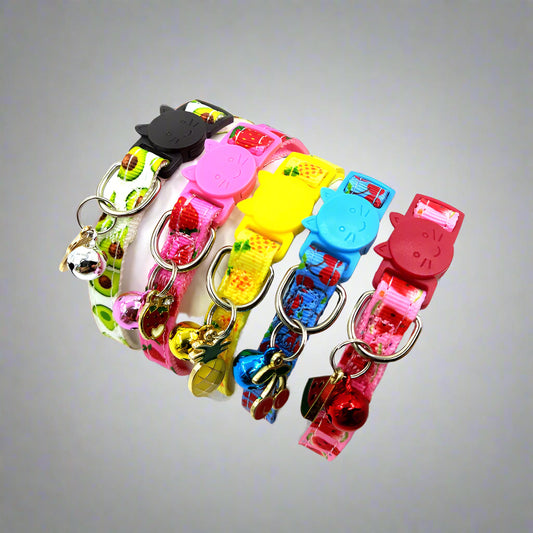 Nylon-Halsband mit Glöckchen | Frucht-Designs für Katzen