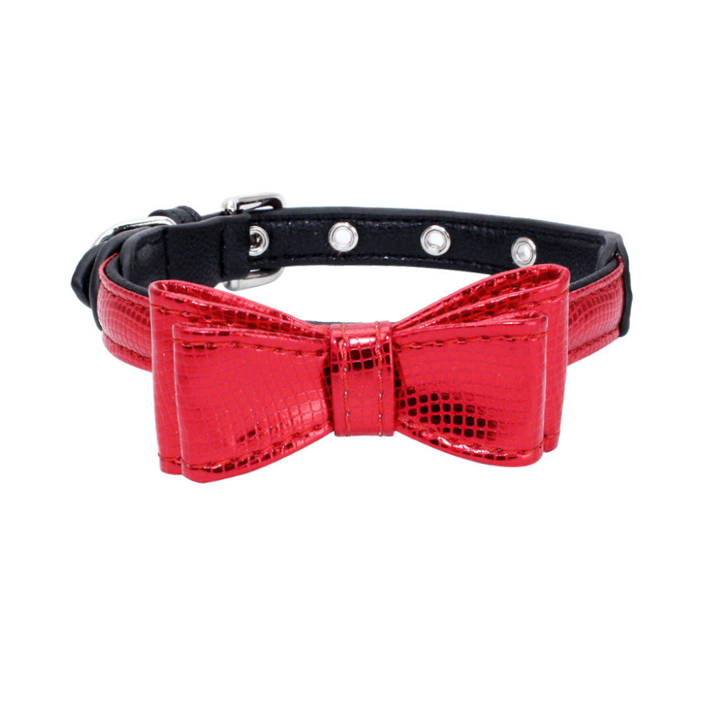 Leder-Fliege-Halsband | Elegantes Accessoire für Hunde & Katzen