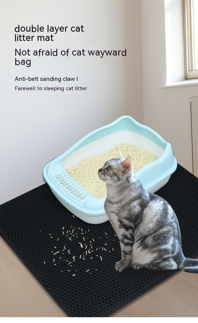 Doppelschichtige Katzenstreu-Matte – Sauberkeit und Komfort