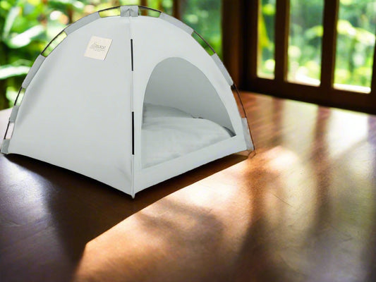 Detailansicht: Green grey set / M des Produkts Cat Tent Cooling Mat Dog House Pet Sofa Camping Dog Bed With Cushion For Dog…