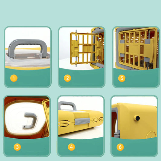 Detailansicht: S blue des Produkts Tragbare, faltbare und atmungsaktive Haustier-Transportbox Von FurLaati