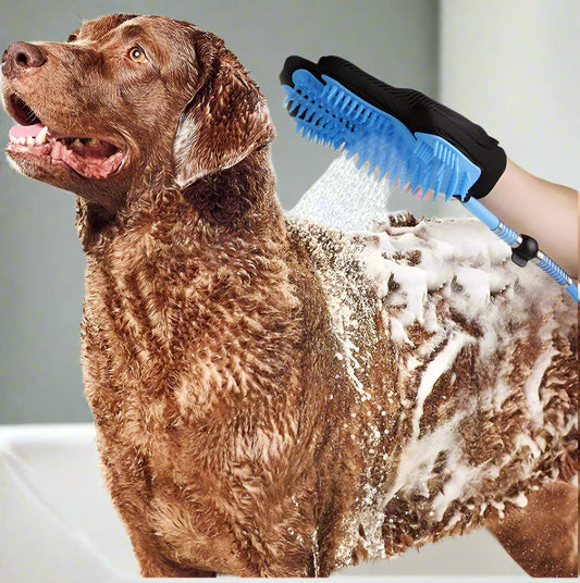 Massage-Duschhandschuh für Haustiere | Waschbürste mit Wasseranschluss