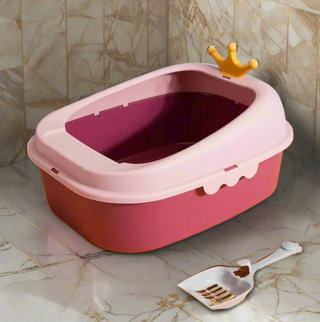 "Sauberes Reich" Katzentoilette – Geräumig, Anti-Spritz & Höchster Komfort für Ihre Katze. Fon Furlaati