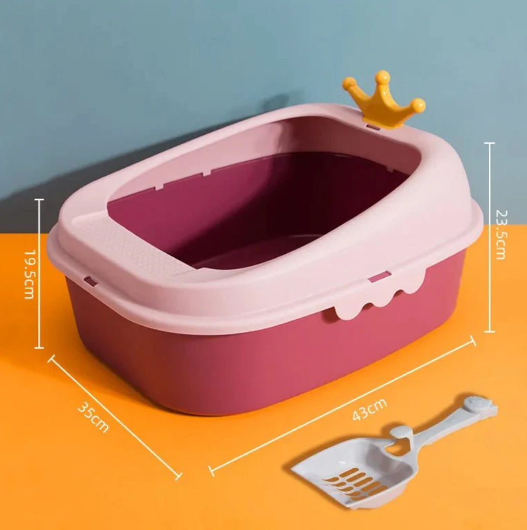 "Sauberes Reich" Katzentoilette – Geräumig, Anti-Spritz & Höchster Komfort für Ihre Katze. Fon Furlaati