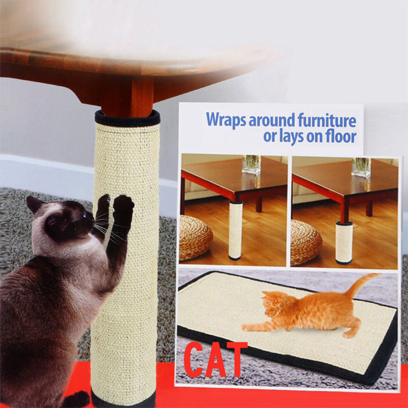 Natürliche Sisal-Kratzmatte für Katzen – Robuster Möbelschutz