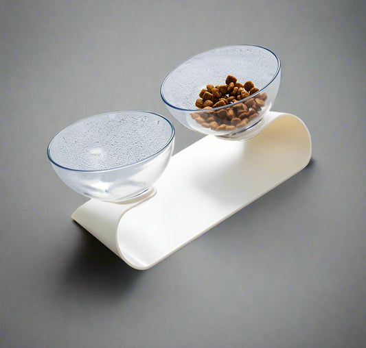 Elegante Doppelnapf-Futterstation für Haustiere