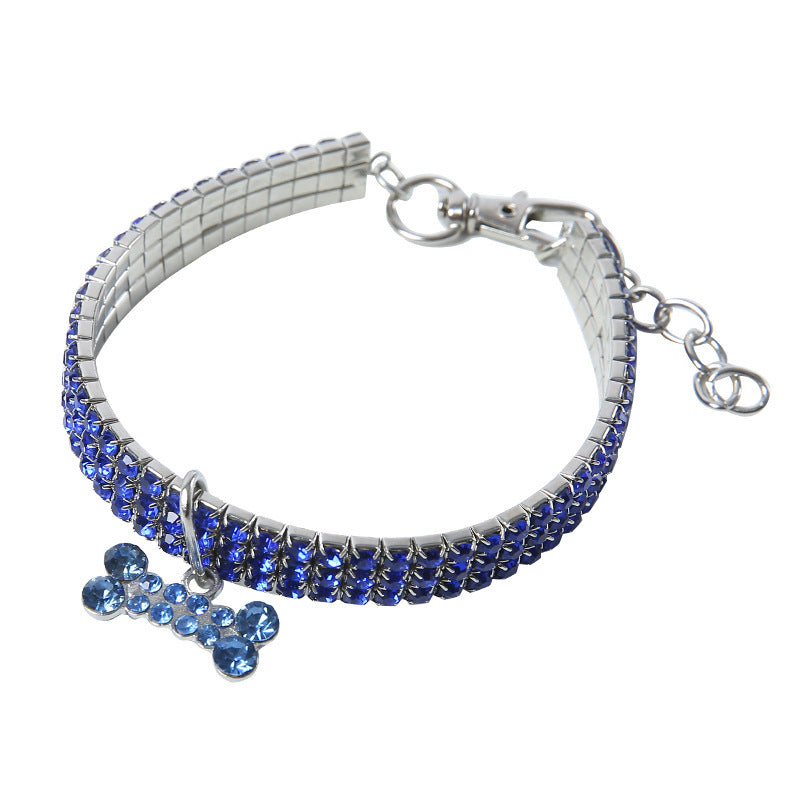 Glamour-Halsband mit Strasssteinen | Elegantes Schmuck-Accessoire für Haustiere