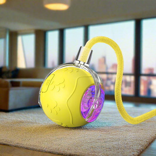 Detailansicht: Red - Rope style des Produkts Automatischer interaktiver Spielball für Haustiere Von FurLaati