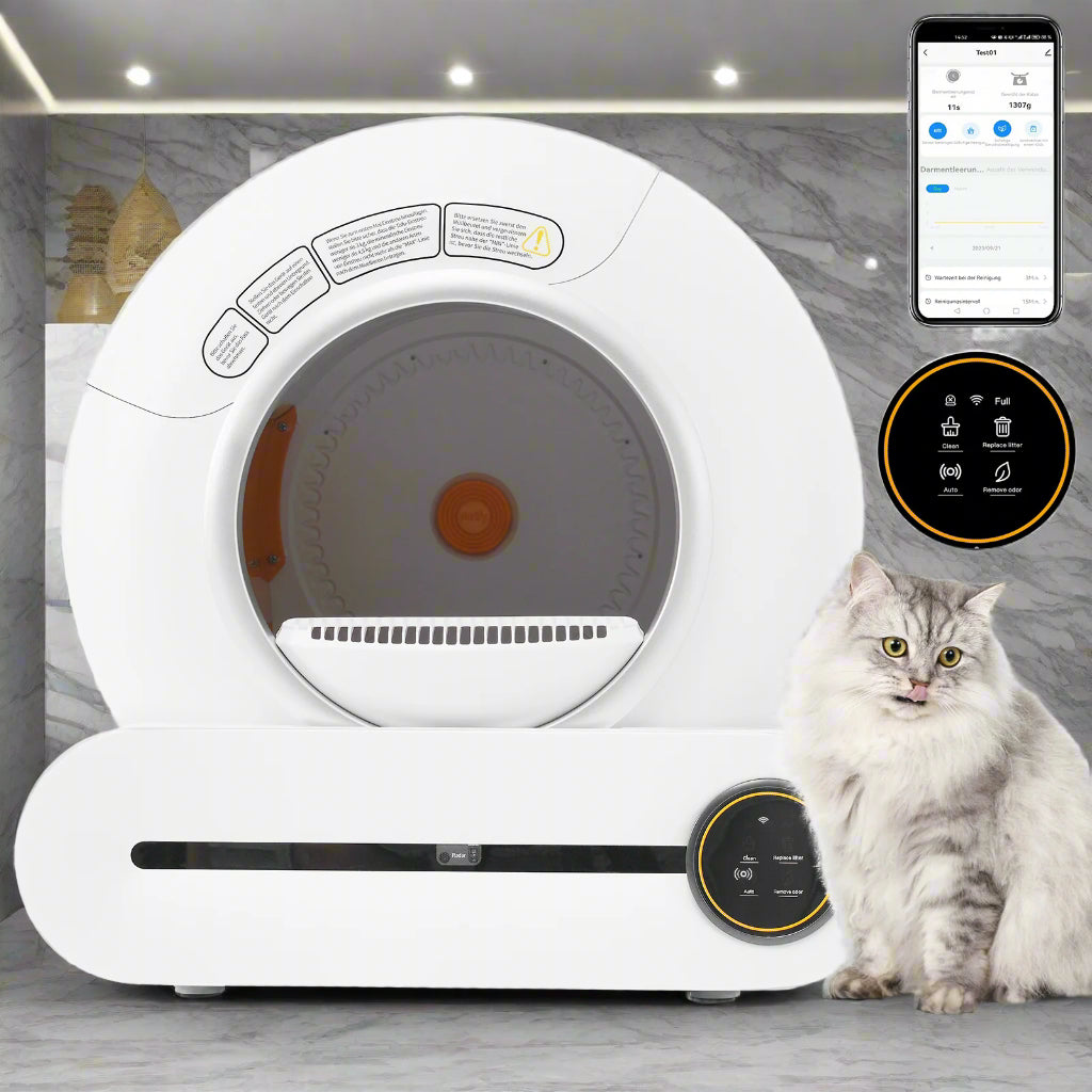 Automatische Katzentoilette, Selbstreinigendes Katzenklo, Intelligentes Katzen-WC. Von FurLaati