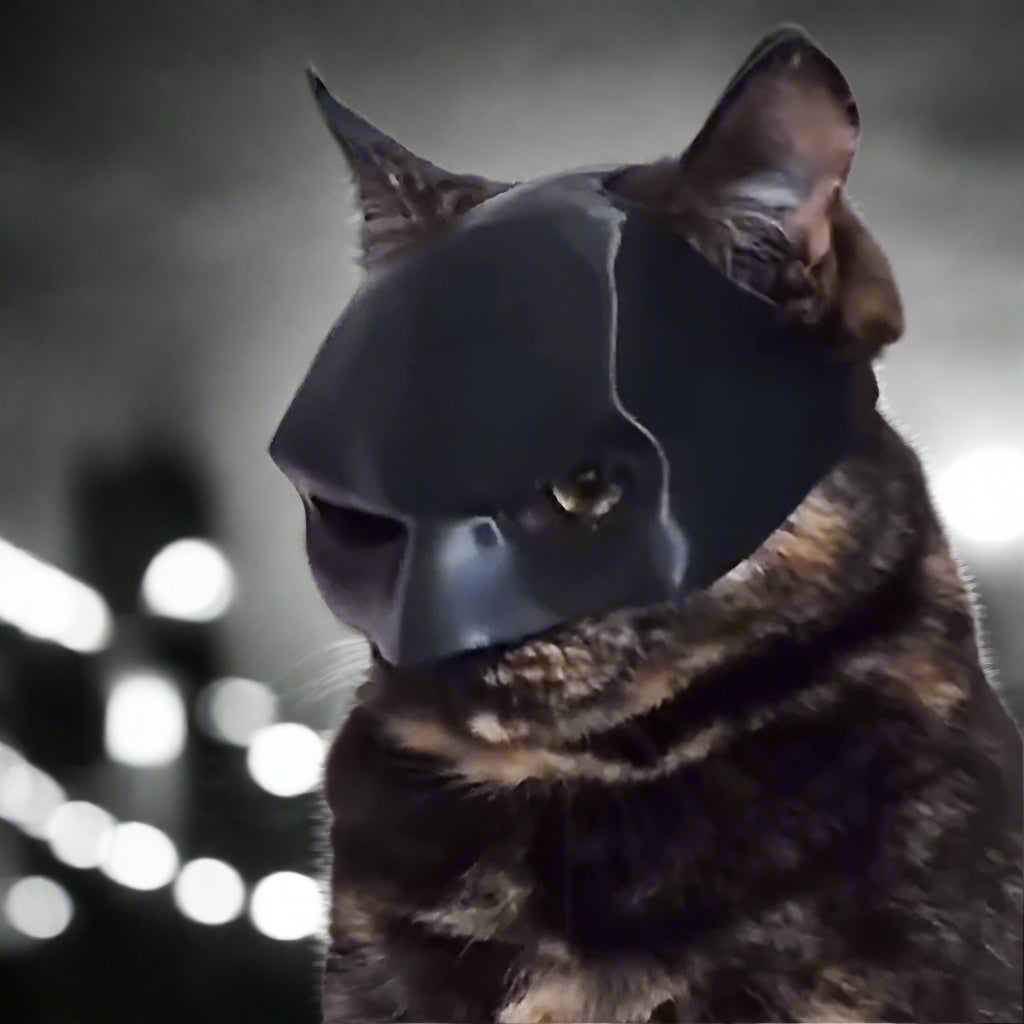 Batman-Katzenmaske mit Ohren- und Augenausschnitten von FurLaati