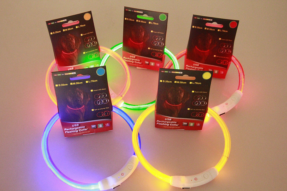 Wiederaufladbares LED-Halsband | USB-Halsband mit 3 Lichtmodi. Von FurLaati!