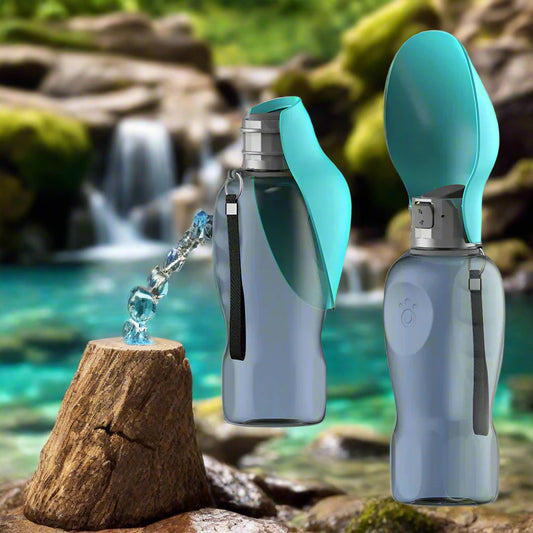 Multifunktionale Reise-Trinkflasche: Integrierter Faltnapf für unterwegs von FurLaati