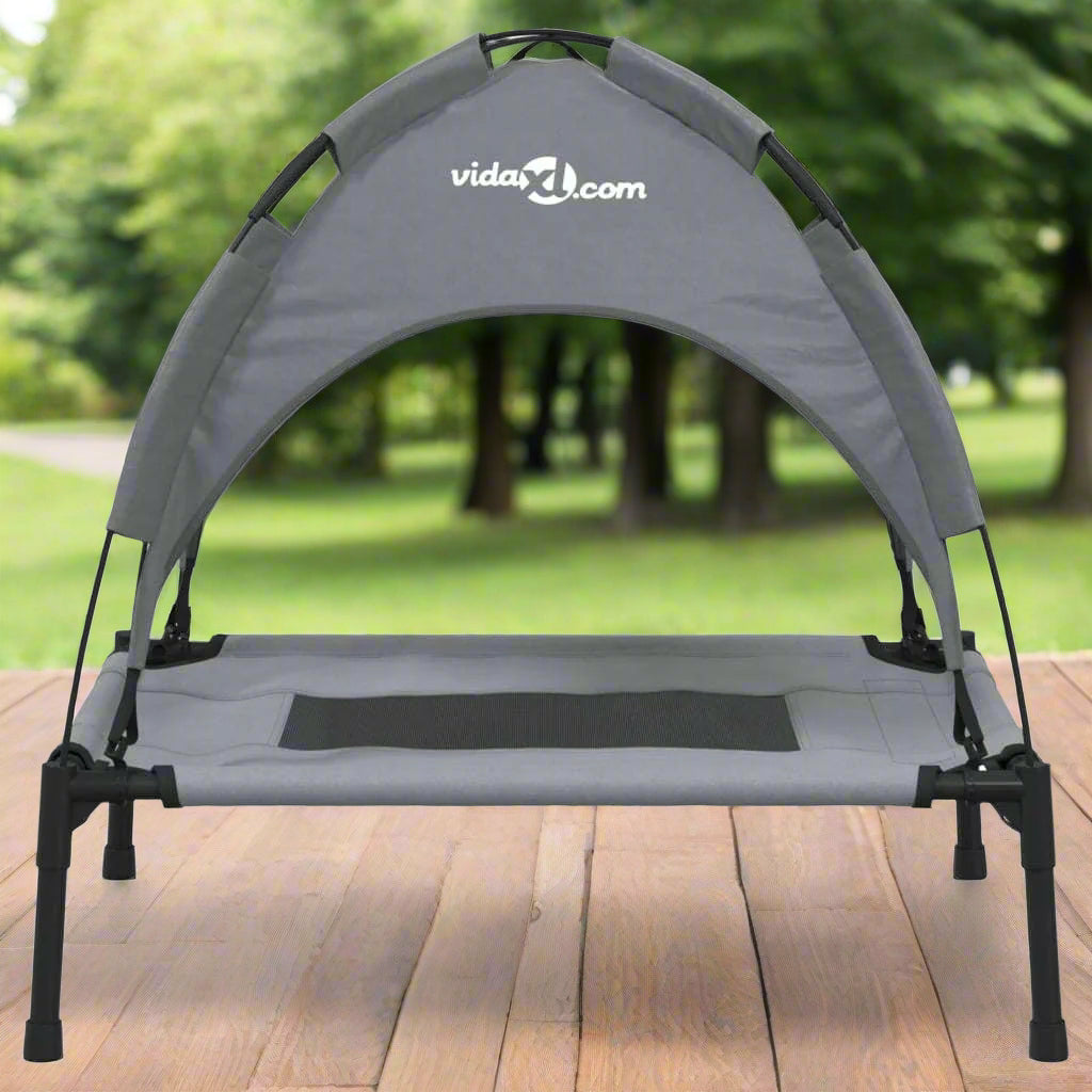 Stilvolle Outdoor-Hundeliege mit Sonnendach aus Oxford-Gewebe Von FurLaati