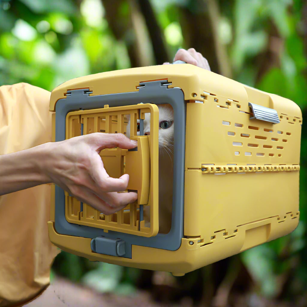 Tragbare, faltbare und atmungsaktive Haustier-Transportbox Von FurLaati