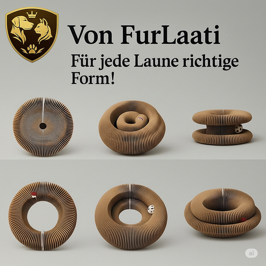 Formbarer Katzenkratzbaum von FurLaati mit Glockenball & Magnetverschluss