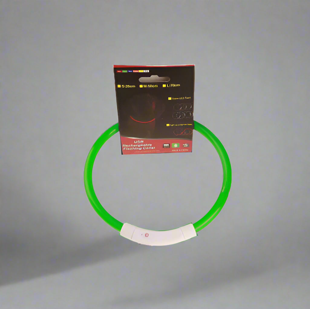 Wiederaufladbares LED-Halsband | USB-Halsband mit 3 Lichtmodi. Von FurLaati!