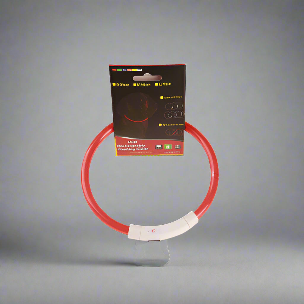 Wiederaufladbares LED-Halsband | USB-Halsband mit 3 Lichtmodi. Von FurLaati!