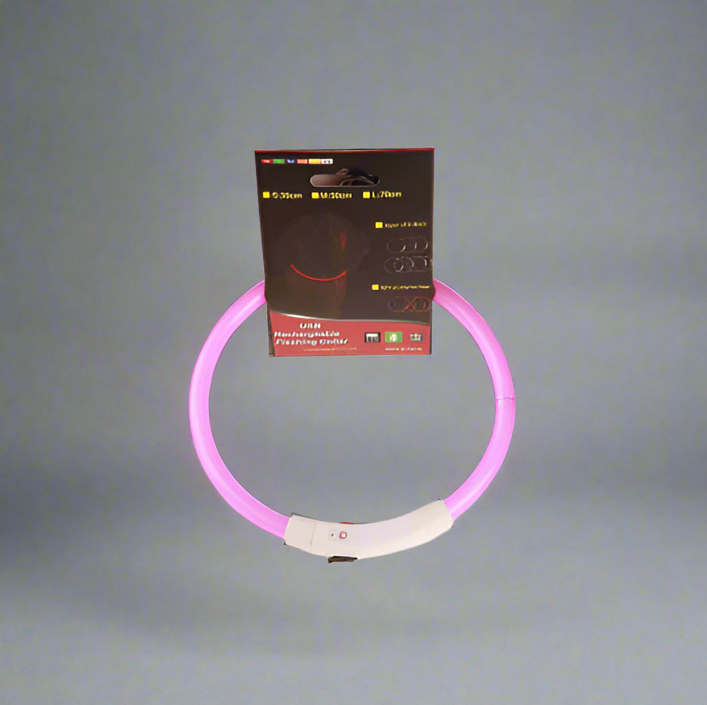 Wiederaufladbares LED-Halsband | USB-Halsband mit 3 Lichtmodi. Von FurLaati!