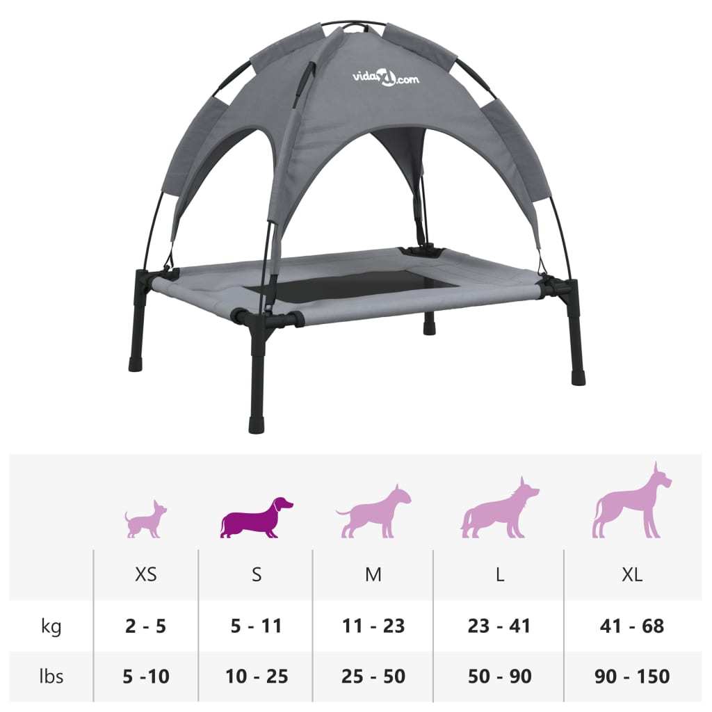 Stilvolle Outdoor-Hundeliege mit Sonnendach aus Oxford-Gewebe Von FurLaati