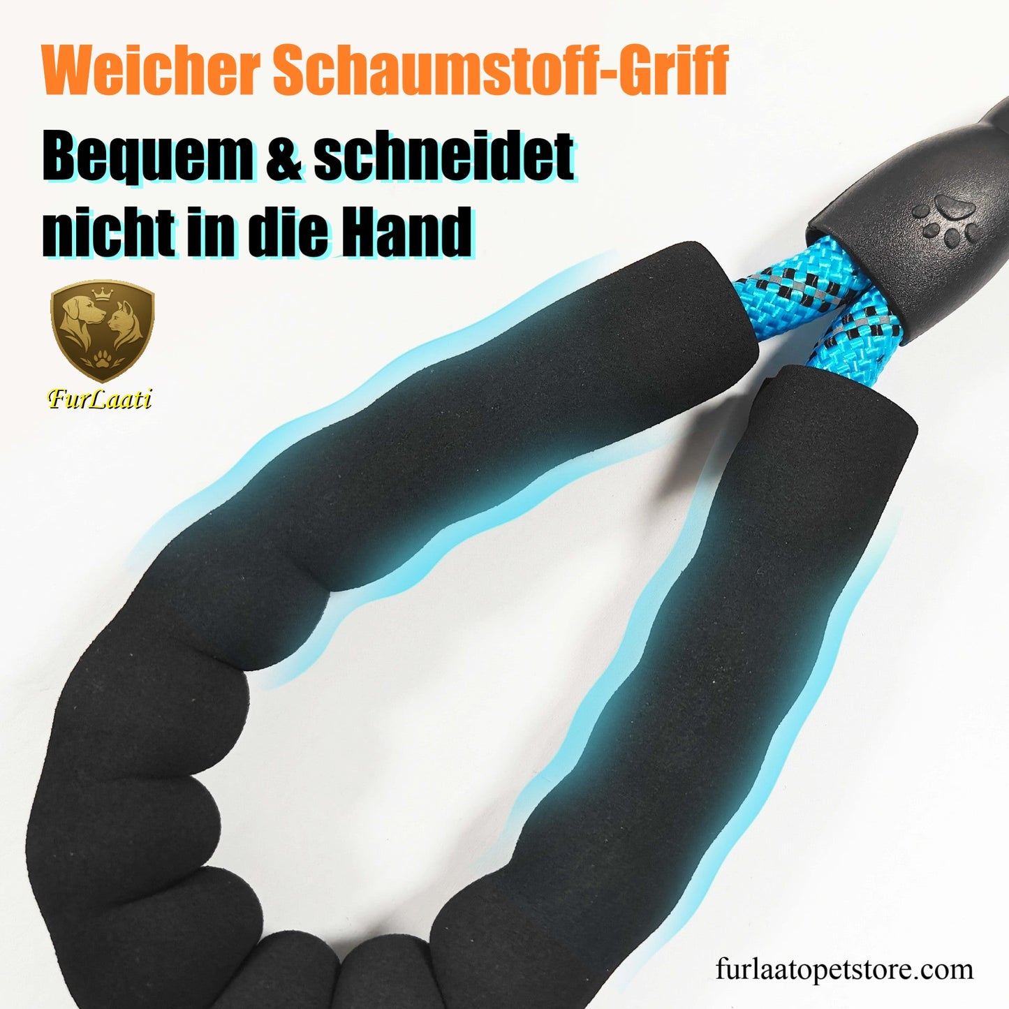 Robuste Hundeleine mit gepolstertem Griff Von FurLaati Detailansicht (Bild 6) des Produkts