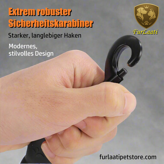 Detailansicht: BLACK / 1.2 meters *0.8cm des Produkts Robuste Hundeleine mit gepolstertem Griff Von FurLaati