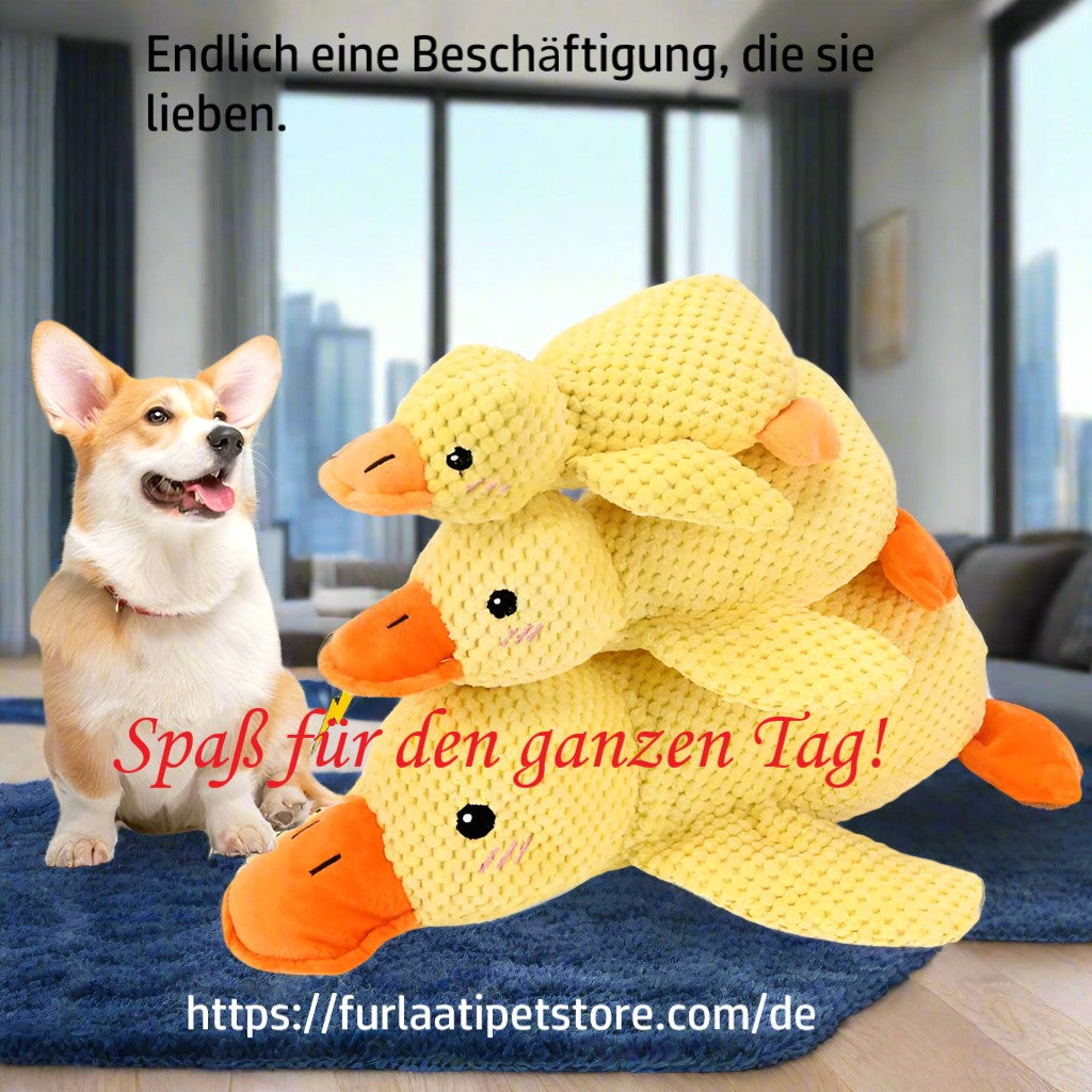Plüsch-Ente mit Soundfunktion für Haustiere Von FurLaati