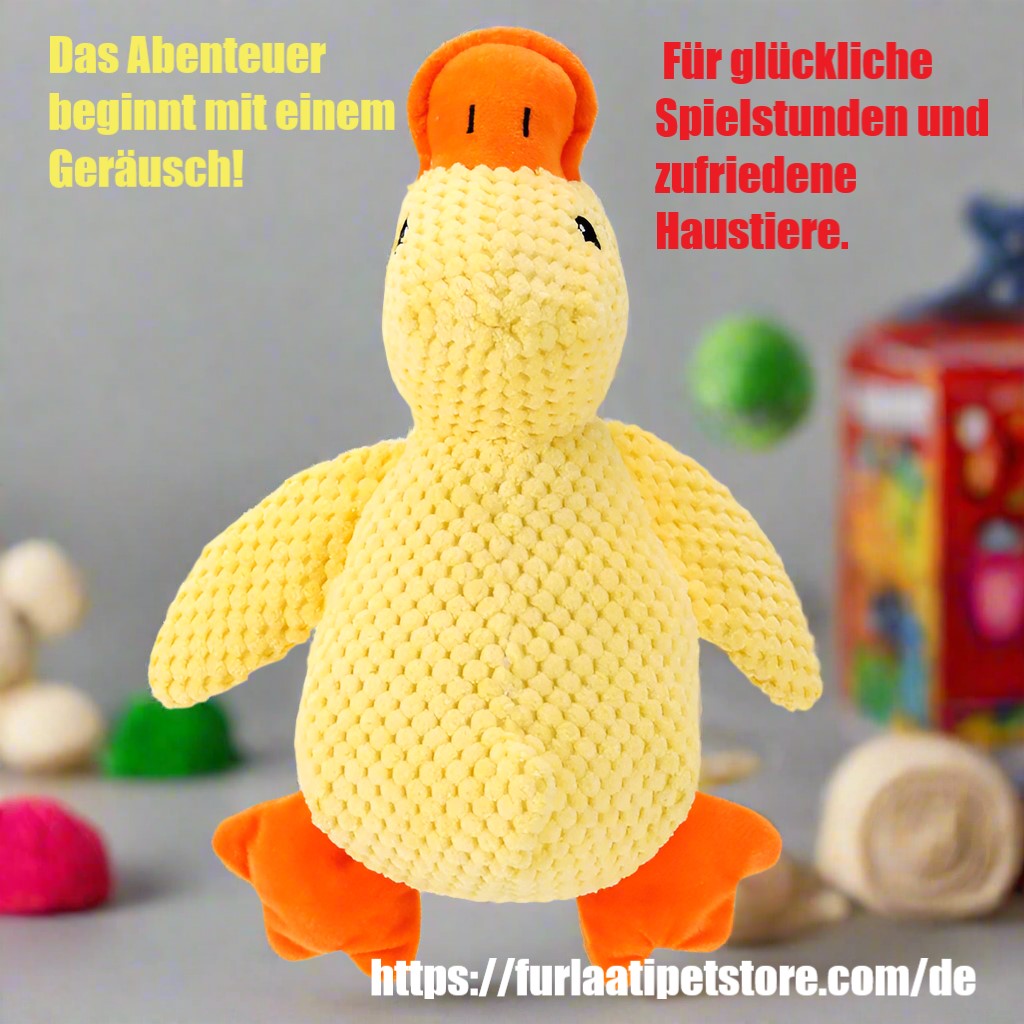 Plüsch-Ente mit Soundfunktion für Haustiere Von FurLaati