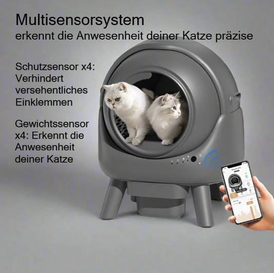 Intelligente Roll-Katzentoilette mit Spritzschutz Von FurLaati