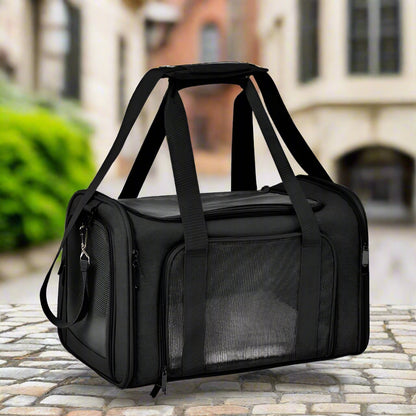 Robuste Haustier-Reisetasche mit atmungsaktivem Netz