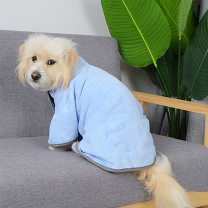 Schnelltrocknender & Superabsorbierender Mikrofaser-Haustier-Bademantel / Trockentuch für Hunde und Katzen