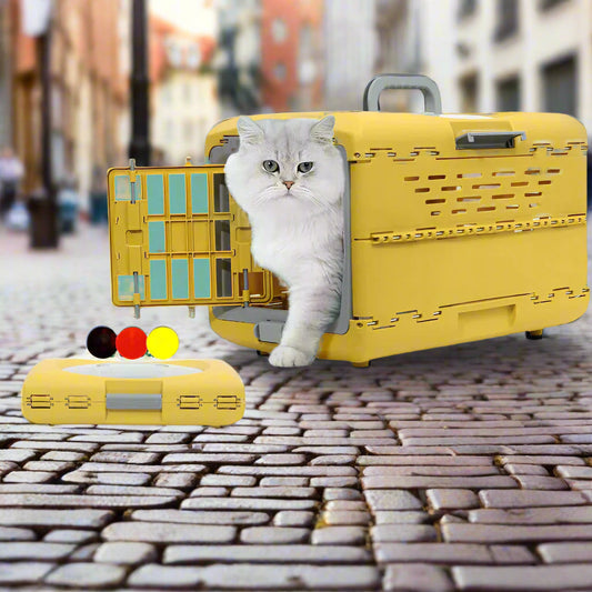 Tragbare, faltbare und atmungsaktive Haustier-Transportbox Von FurLaati