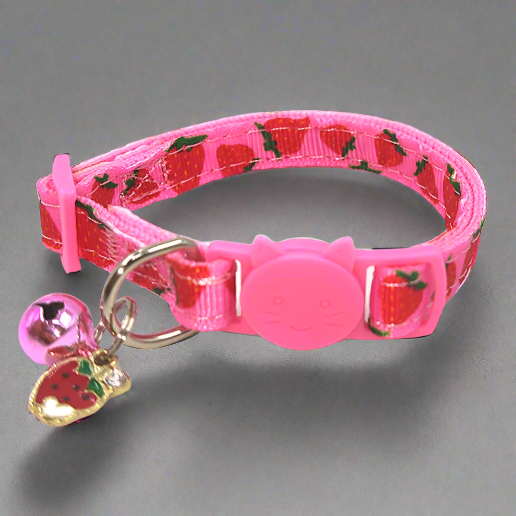 Nylon-Halsband mit Glöckchen | Frucht-Designs für Katzen