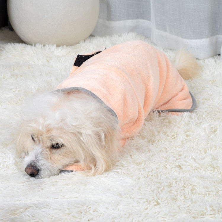 Schnelltrocknender & Superabsorbierender Mikrofaser-Haustier-Bademantel / Trockentuch für Hunde und Katzen