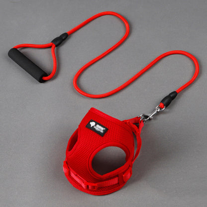 Hundegeschirr mit Leine | Atmungsaktives Mesh-Set für kleine Hunde