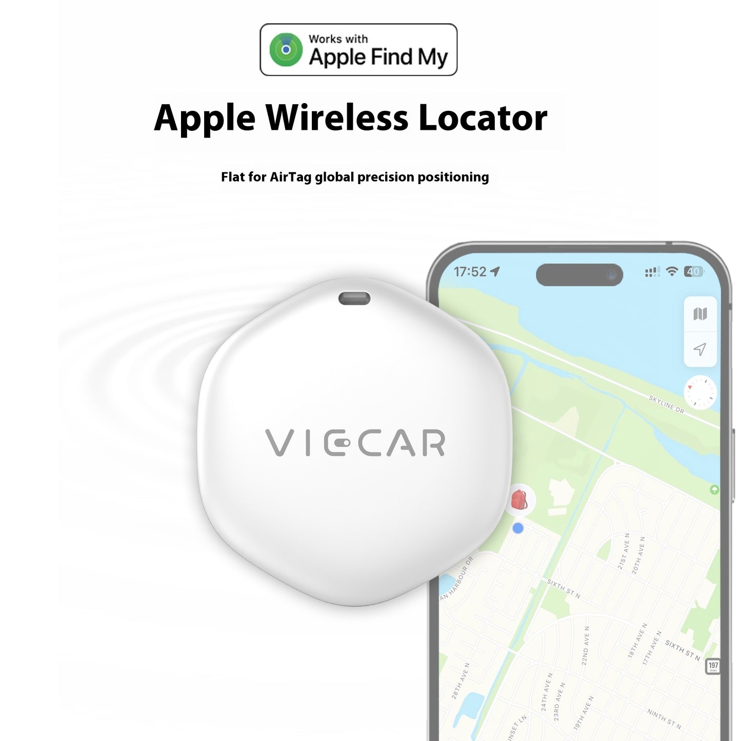 Smarter Anti-Verlust-Tracker iTag | Nur für Apple-Geräte