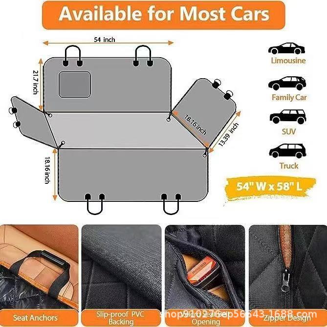 Multifunktionale Diamant-Stepp-Auto-Sitzschutzmatte mit Taschen und Anti-Kratz-Funktion Von FurLaati