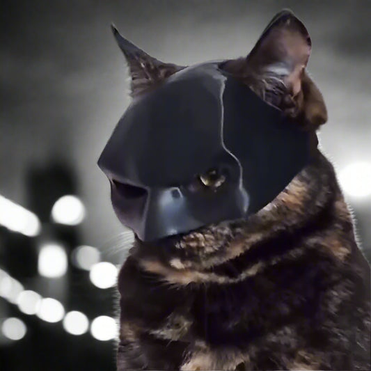 Batman-Katzenmaske mit Ohren- und Augenausschnitten von FurLaati Detailansicht (Bild 5) des Produkts