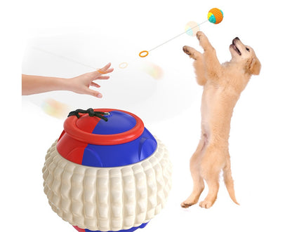 Interaktiver Handwurf-Ball | Zahnreinigendes Hundespielzeug mit Kordel. Von FurLaati!