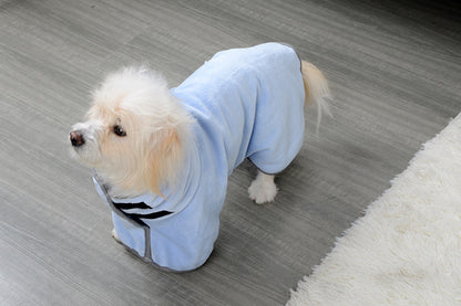 Schnelltrocknender & Superabsorbierender Mikrofaser-Haustier-Bademantel / Trockentuch für Hunde und Katzen