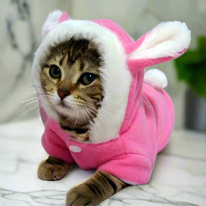 Flauschiger Haustier-Hoodie mit Hasenohren | Kuscheliger Pullover Von FurLaati