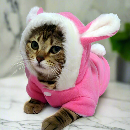 Flauschiger Haustier-Hoodie mit Hasenohren | Kuscheliger Pullover Von FurLaati