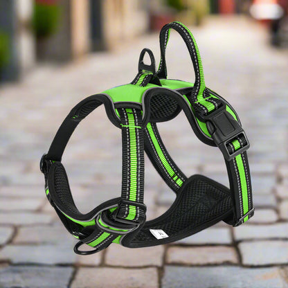 Verstellbares No-Pull Hundegeschirr mit Polsterung und Reflektoren Von FurLaati