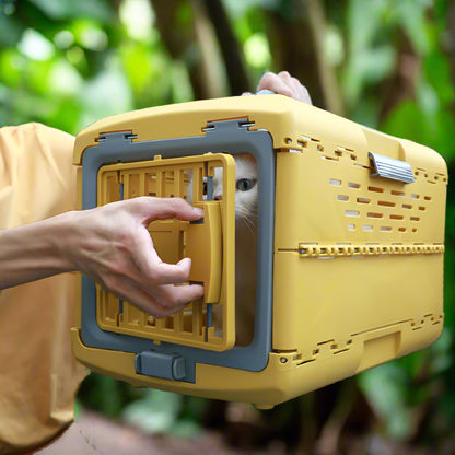 Tragbare, faltbare und atmungsaktive Haustier-Transportbox Von FurLaati