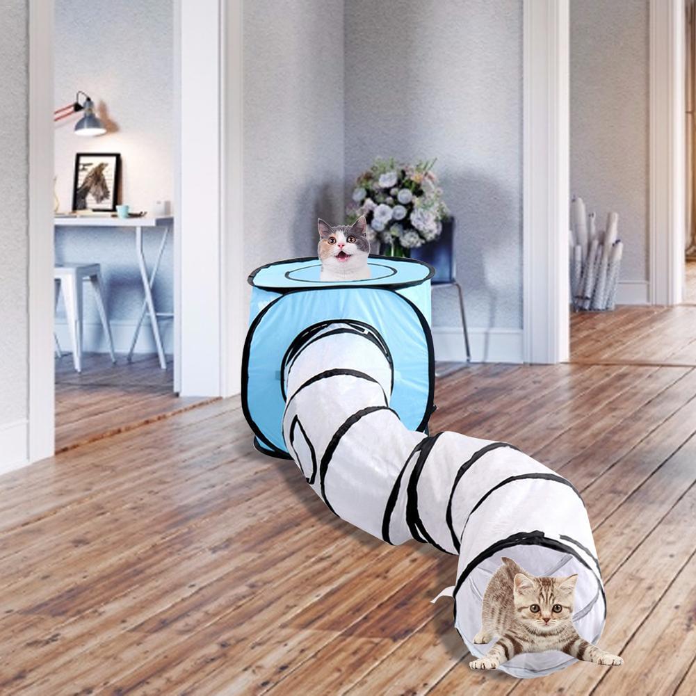 Zusammenklappbarer Katzen-Spieltunnel | Faltbares Labyrinth mit Würfel.  ,,Von FurLaati"!