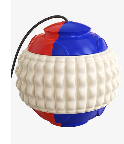 Interaktiver Handwurf-Ball | Zahnreinigendes Hundespielzeug mit Kordel. Von FurLaati!