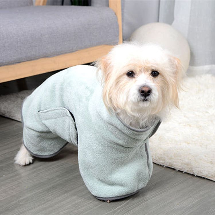 Schnelltrocknender & Superabsorbierender Mikrofaser-Haustier-Bademantel / Trockentuch für Hunde und Katzen