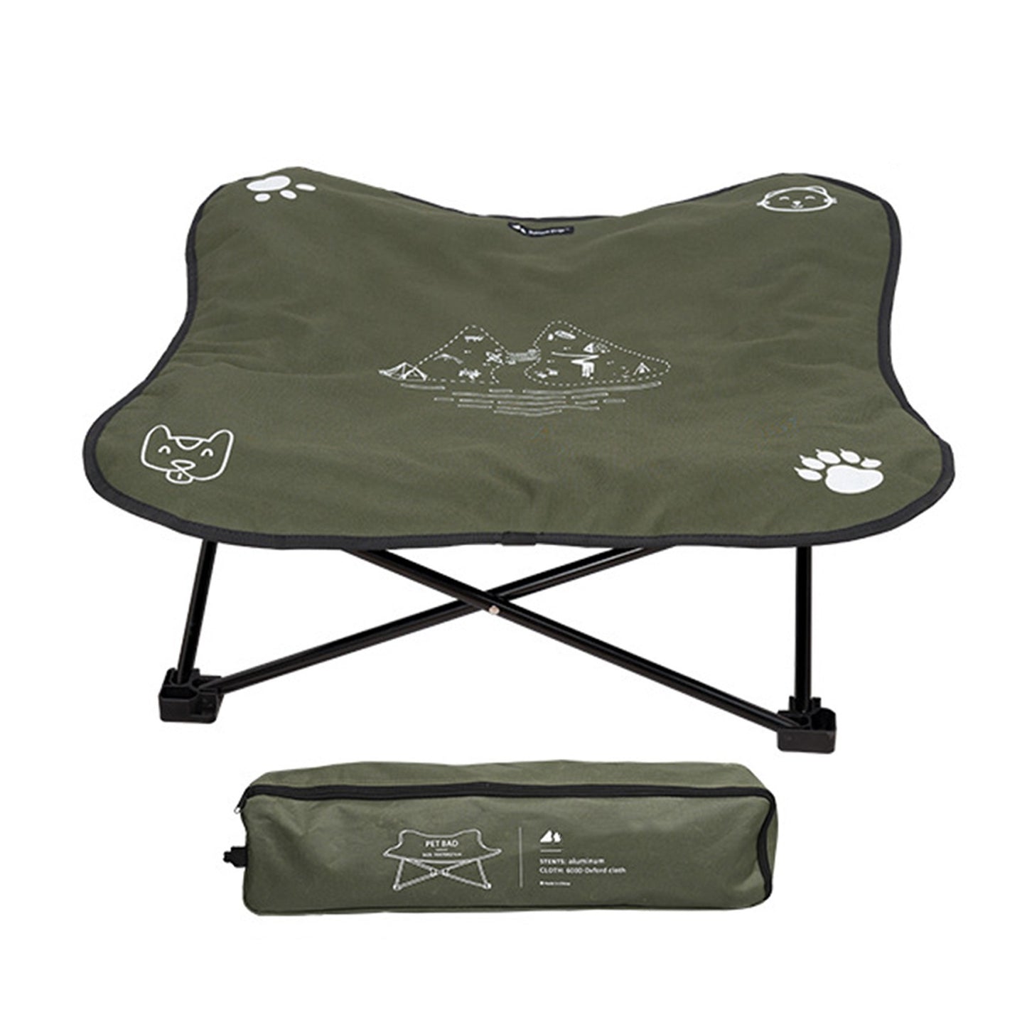 Robustes, Faltbares Hunde-Reisebett (Outdoor & Abnehmbar)