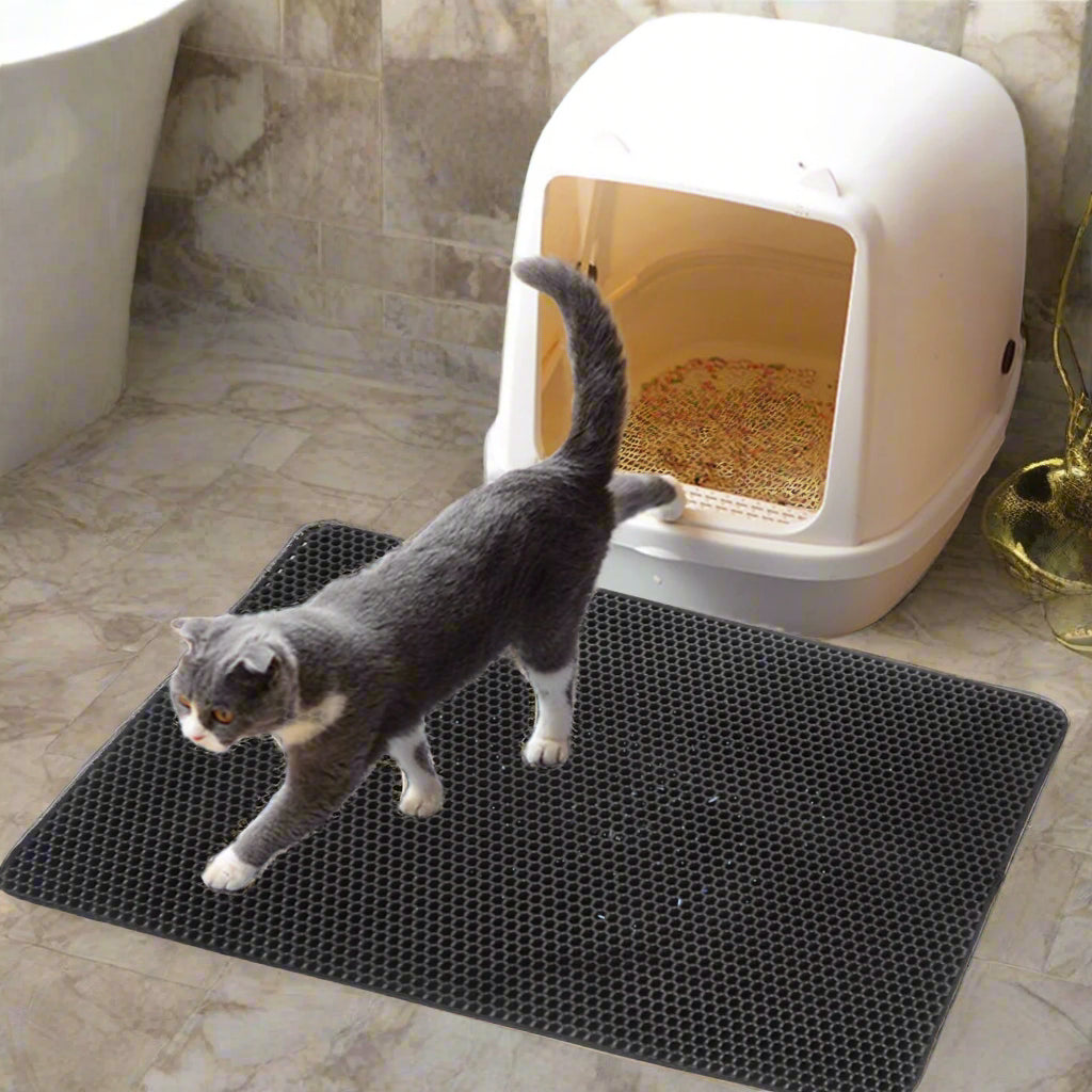 Detailansicht: 30*45cm / black des Produkts Luxus Katzenstreu-Matte "Saubere Pfoten" von FurLaati (50% RABATT)